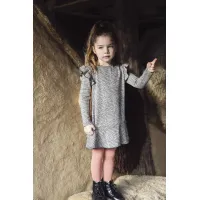 Koko Noko kleedje grijs met gouden randje